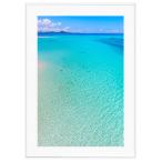夏写真 沖縄 伊平屋島の海 インテリアアート写真額装 S〜Lサイズ AS0251