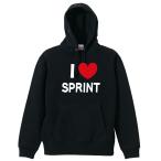 陸上競技 マラソン パーカー メンズ ウェア プルオーバー 「I LOVE SPRINT 短距離」 (AW)