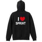 陸上競技 マラソン パーカー メンズ ウェア ジップ 「I LOVE SPRINT 短距離」 (AW)
