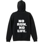 陸上競技 マラソン パーカー メンズ ウェア プルオーバー 「NO RUN, NO LIFE.」 (AW)