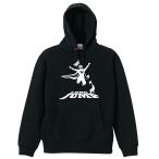 陸上競技 マラソン パーカー メンズ ウェア プルオーバー 「アメコミ風 走幅跳」 (AW)