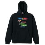 陸上競技 マラソン パーカー メンズ ウェア プルオーバー 「8-bit風 陸上ゲーム 走高跳編」 (AW)