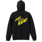 陸上競技 マラソン パーカー メンズ ウェア プルオーバー 「JUST WANNA RUN」 (AW)
