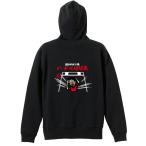 陸上競技 マラソン パーカー メンズ ウェア ジップ 「コミック風 恐怖の陸上魂 ハードルばばぁ」 (AW)