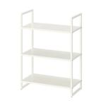 IKEA イケア オープンシェルフ ホワイト すき間家具 シェルフユニット スチール製 25x51x70cm JONAXEL キッチンワゴン バスルーム