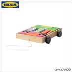 IKEA/イケア おもちゃ 知育玩具 台車付きつみき/積み木 木製 ワゴン付き 雑貨  かわいい