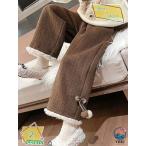  брюки Kids девочка зима широкий брюки обратная сторона ворсистый толстый длинные брюки симпатичный свободно распорка casual одноцветный защищающий от холода детская одежда модный теплоизоляция длинные брюки посещение детского сада через 