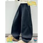  широкий брюки девочка защищающий от холода с изнанки флис Kids весна осень-зима гаучо брюки свободно длинные брюки обратная сторона ворсистый талия резина casual простой посещение школы модный 