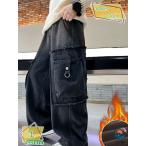  Kids Denim брюки-карго широкий брюки ji- хлеб девочка мужчина ребенок одежда Kids одноцветный танцевальный костюм hip-hop Street серия Junior девушки stage костюм 