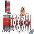  забор . наружный нержавеющая сталь сталь шероховатость ke-doбарьер эластичный забор с роликами . высокий 110cm длина 2.5m-5m эластичный аккордеон портативный . гибкий . мобильный шероховатость ke-doбарьер 