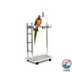  попугай подставка bird подставка птица Play подставка bird клетка нержавеющая сталь с роликами .... меры развлечение место жердочка 56x40x13 модный 