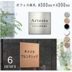 表札 会社 事務所 オフィス 300mm×300mm 送料無料 マンション 戸建 看板 屋外 開業 祝い ロゴ 入稿  ステンレス調