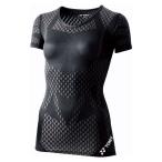 Yonex（ヨネックス）　レディース Uネック半袖シャツ　STBA1506　ウエルネス　Tシャツ　ブラック  14SS