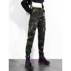  брюки-карго обтягивающий брюки камуфляж камуфляж женский большой размер рабочие брюки низ надеты .. милитари модный красивый женский fasi