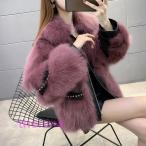 レディースファッション ファーコート ミンクカシミアコート 冬  新品 エコファーコートミンクカシミア 毛皮コート ロング モコモコ 暖かいアウター