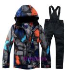 5 цвет мужской лыжи одежда одежда для сноуборда уличный mountain parka верх и низ в комплекте толстый защищающий от холода с капюшоном .