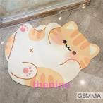 珪藻土バスマット 足ふきマット お風呂マット かわいい 猫 足拭きマット キッチンマット バスマット バス用品 吸水 速乾 抗菌 滑り止め 浴室 洗面所