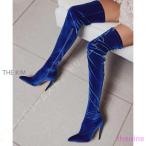ショッピングニーハイブーツ サイハイブーツ ニーハイブーツ ストレッチ ポインテッドトゥ 痛くない ロングブーツ レディース ハイヒール ピンヒール 大きいサイズ 小さいサイズ
