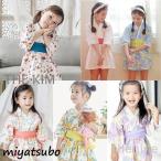 子供浴衣 2点セット キッズ浴衣 和装 和服 浴衣 作り帯 女の子 子供 キッズ 可愛い 夏祭り お祭り 花火大会 七五三 プレゼント 夏 90~130cm