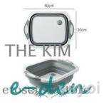 洗い桶 折りたたみ 洗いおけ 水切りかご バケツ まな板　排水機能　取っ手付き 収納便利 キッチン アウトドアにも便利 コンパクト 野菜フルーツ　