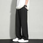  мужской широкий брюки лёд шелк ss casual брюки свободно летний стрейч длинные брюки "дышит" скорость . низ одноцветный удобный 