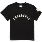 COURREGES Tシャツ AC ストレート プリンテッド Tシャツ ロゴ 半袖シャツ クルーネック ショートスリーブ 2024年春夏新作 124JTS006 JS0112 9999