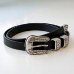 [ параллель импортные товары ] J&amp;M Davidson J&amp;M DAVIDSON мужской ремень WESTERN BUCKLE 20mm кожаный ремень BWST0XXAN20 0001 999S