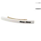 【並行輸入品】 MIU MIU バレッタ プレックス ヘアクリップ ロゴ ヘアピン ニッケルフリー 5IF125 2F8O