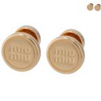 【並行輸入品】 MIU MIU ピアス エンボスロゴ メタル ラウンド スタッドピアス ピアス 5JO907 2F5I
