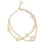 【並行輸入品】 フェンディ FENDI ブレスレット 2連チェーン フォーエバー フェンディ FOREVER ロゴ 2026年春夏新作 8AL013 B08