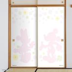 ショッピングミニー ディズニーキャラクター ふすま紙 ミッキー＆ミニー  NTLD-004F 水で貼るタイプ 再湿 襖紙 幅約92cm×長さ約182cm 2枚1組 アサヒペン