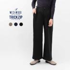Westwood Outfitters ウエストウッドアウトフィッターズ WWO あったか裏フリースニットツイルのストレートワイドパンツ 8133167 ストレッチパンツ 通勤 楽ちん