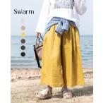 Swarm スウォーム リネンガウチョパンツ NS-36076 ナチュラル 30代 40代 50代 大人 カジュアル シンプル トラッド ベーシック
