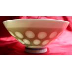 茶碗 水玉柄 茶碗 お茶碗 陶器 シンプル 中サイズ 日本製 昭和レトロ 国産 かわいい グリーン 水玉 ポイント消化