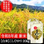 新米【 白米 】20kg　特別栽培米こしひかり　令和８年産　節減対象農薬６割減　農家直送　京都府産
