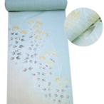 東レシルック反物紗付下げ錆青磁色野...