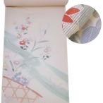 東レシルック反物絽付下げ薄肌色地菊...