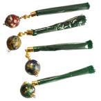  украшение шар metal детали рукоделие рукоделие ручная работа маленький Asian style . украшение зеленый украшение на оби декоративная шпилька netsuke сумка очарование детали почтовая доставка возможно 