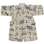 甚平 キッズ 男の子 女の子 110 5歳 6歳 子供用 お子様用甚平 お子様甚平 生成り 恐竜 和柄 浴衣 お子様 子ども 1点までメール便可