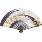 ショッピング扇子 舞扇子 桜 青 黒塗り 日本製 日本舞踊 （g愛1371） 安い 舞扇 踊り 扇子 せんす よさこい 扇 取寄せ商品 4本までメール便で送料無料