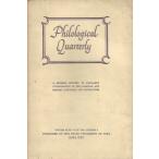 Philological Quarterly : VolumeXLIII July 1964 Number 3