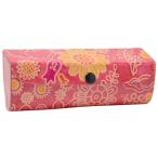  гора кожа ягненка очки кейс mimo The . цветочный принт ( розовый )/ Индия 