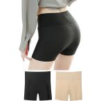 スパッツ レディース ペチパンツ 1分丈 夏用 2枚セット・接触冷感-5度・食い込みにくい・腰周り響きない 跡無し・捲れない・吸水速乾 冷房対策
