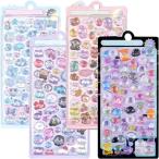 3dシール 立体シール 4枚セット かわいい 立体 キラキラ 女の子デコシール 携帯電話飾り用 DIY用 手帳 手芸 贈り物 送料無料