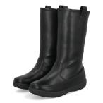 North Date ノースデイト レディース ハーフウィンターブーツ 耐水 折りたたみ金属スパイク 蓄熱保温 ボアライナー 降雪地 MTA-25739 ブラック/コンビ