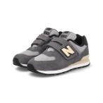 new balance ニューバランス PV574 軽量 キッズスニーカー ストラップシューズ ワンベルト 714574 LGG グレー