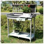 36''木製ガーデンポッティングベンチ作業台屋外ガーデン作業台テーブル裏庭バルコニーパティオ用作業台植栽トラフ付き隠し収納引き出し下部棚 (Color : A Size