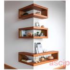 コーナー棚 無垢材 壁掛け棚 角棚 