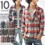チェックシャツ メンズ ネルシャツ 長袖 シャツ ボタンシャツ スリム ショート丈 カジュアル 秋 冬 秋冬 服
