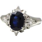  кольцо кольцо Pt900( платина ) сапфир 1.07ct* бриллиант [ полный размер ]8.5 номер so-ting имеется б/у произведена отделка бесплатная доставка ломбард лот 